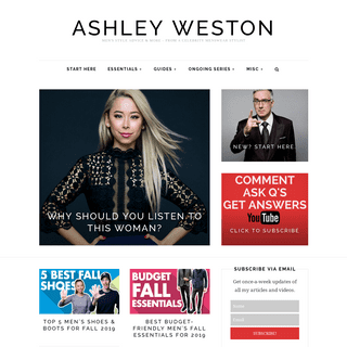Ashley Weston - Men's Style Advice & More - from a Celebrity Menswear Stylist