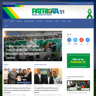 PATRIOTA 51 – O Brasil acima de todos. Deus acima de tudo.