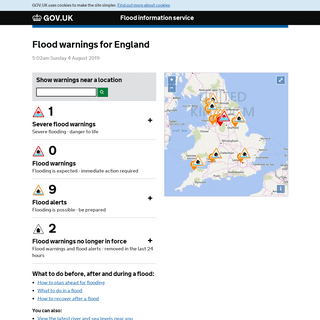 Flood warnings for England - GOV.UK