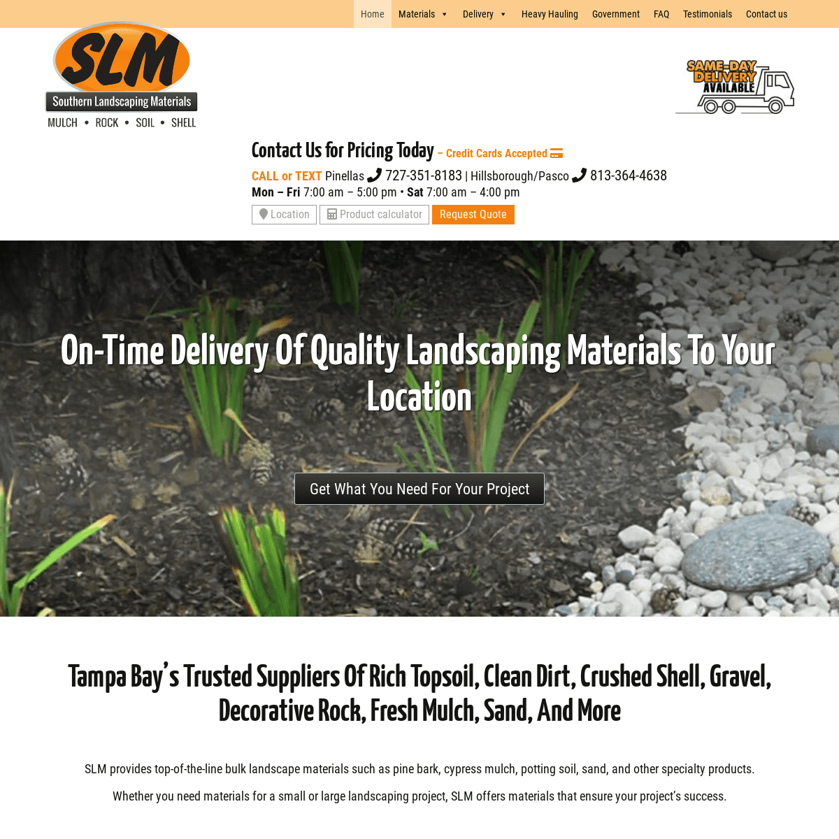 Landscape Supply Tampa | Southern Landscaping Materials