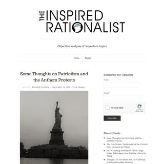 The Inspired Rationalist | Objective analysis of important topics