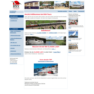 DNV-Touristik GmbH - Schienenkreuzfahrt, Flusskreuzfahrt, Schiffskreuzfahrt, Städtereise, Städtetour, Radtour, Radreise, Radweg,