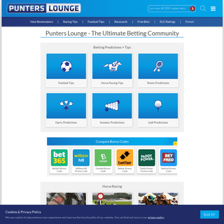 Punters Lounge: The Ultimate Betting Community (Over 100k Members)