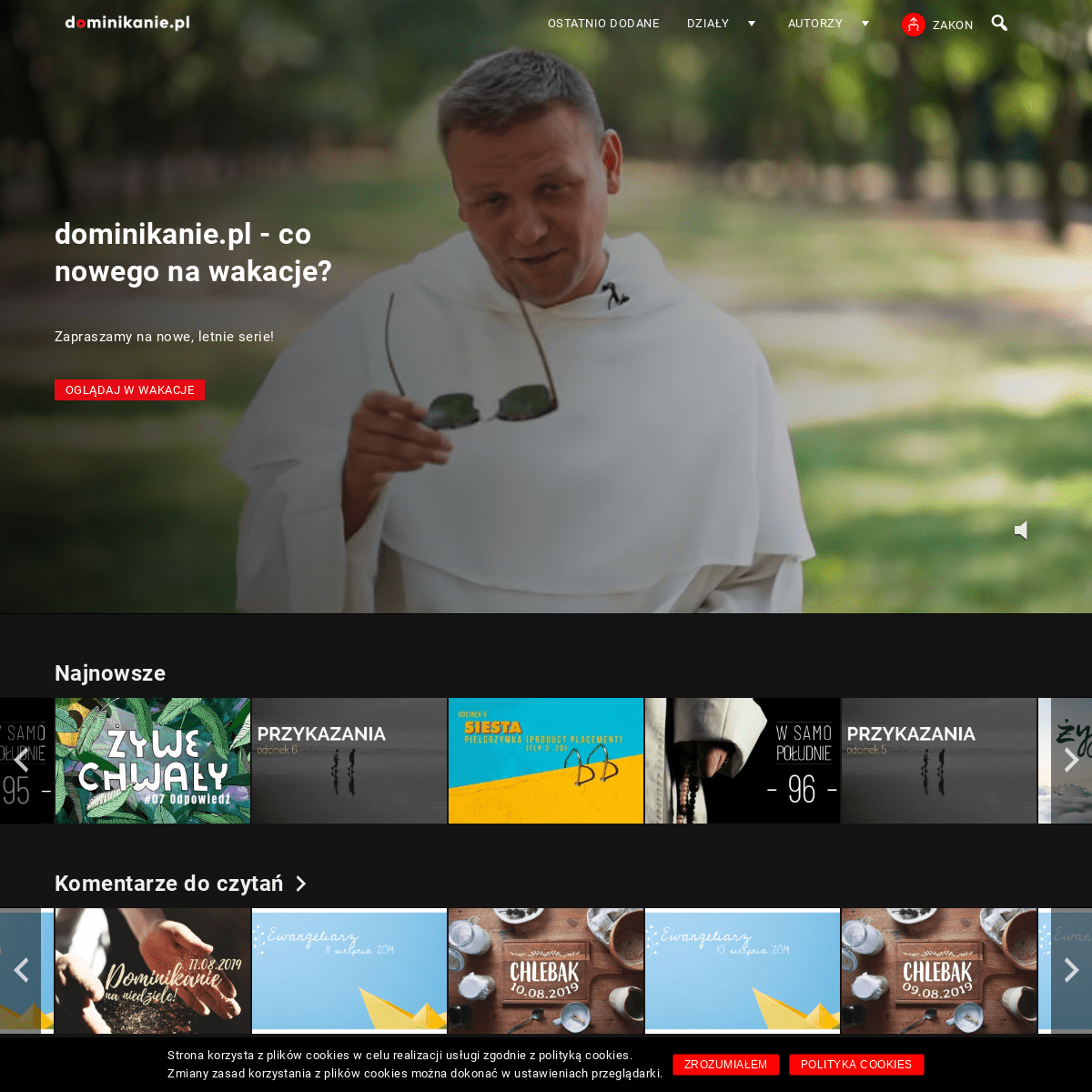 dominikanie.pl – Dominikanie.pl – katolicka platforma wideo z dedykowanymi materiałami o tematyce liturgicznej, teologicznej, ku