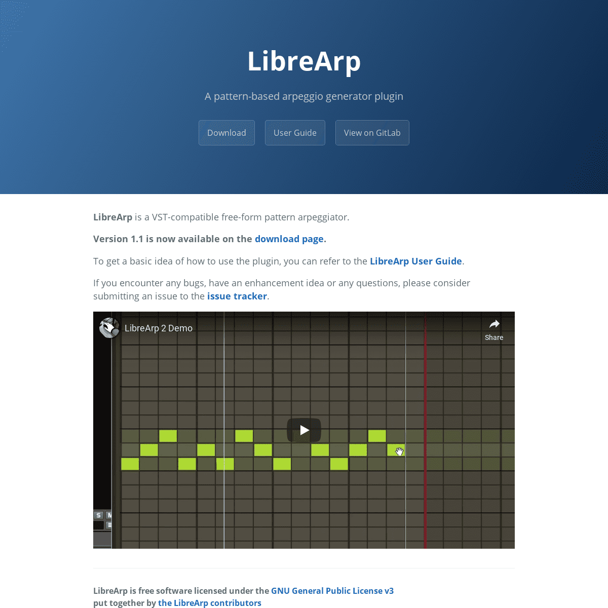 LibreArp | A pattern-based arpeggio generator plugin