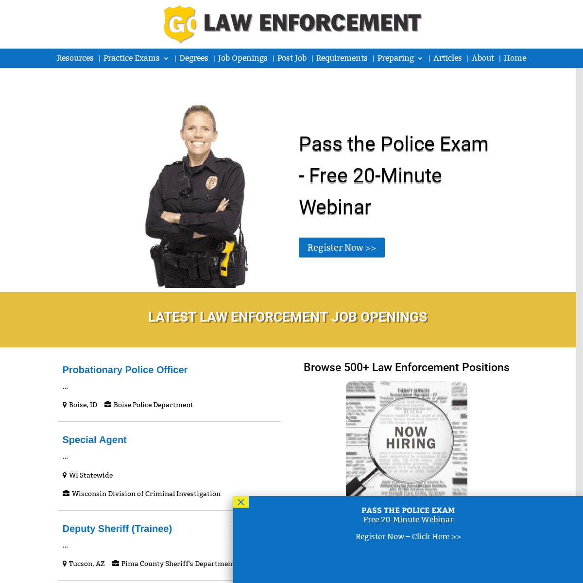 Go Law Enforcement - The largest listings of Current Job Openings