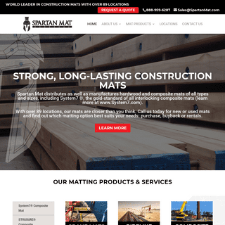 Hardwood & Composite Construction Mat Manufacturers - Spartan Mat