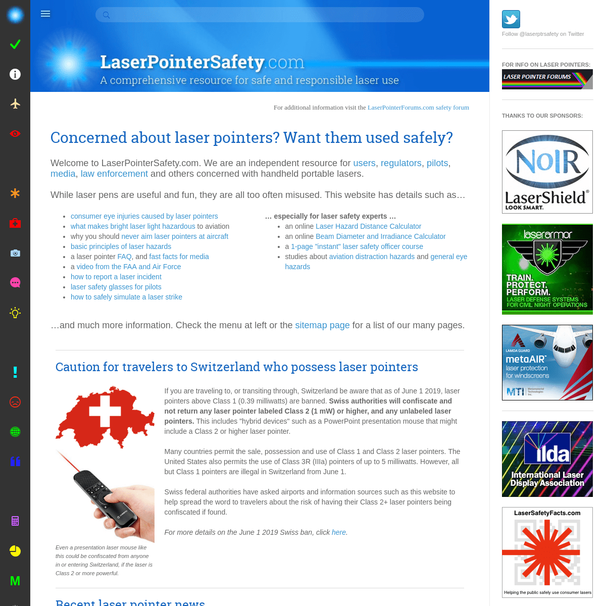 Laser Pointer Safety - A comprehensive resource, for safe and responsible laser use