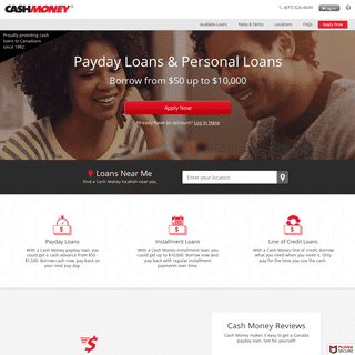 In Store & Online Payday Loans & Personal Loans in Canada