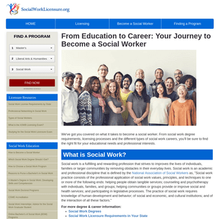 Become a Social Worker | SocialWorkLicensure.org