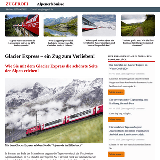 ZUGPROFI Alpenerlebnisse mit den schönsten Panoramazügen der Schweiz!