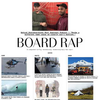 Board Rap surfing snowboarding skateboarding news website