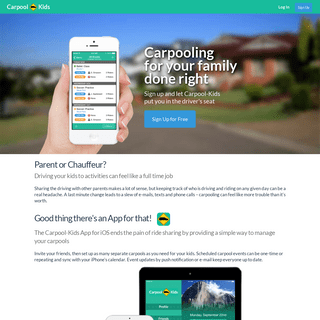 Carpool-Kids â€“ The Best Family Carpool App for iPhone and the Web