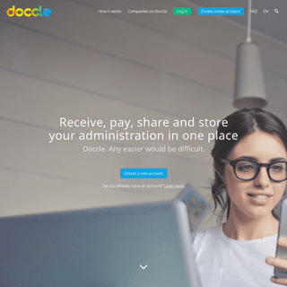 Doccle. Receive, pay, share and store your administration in one place.