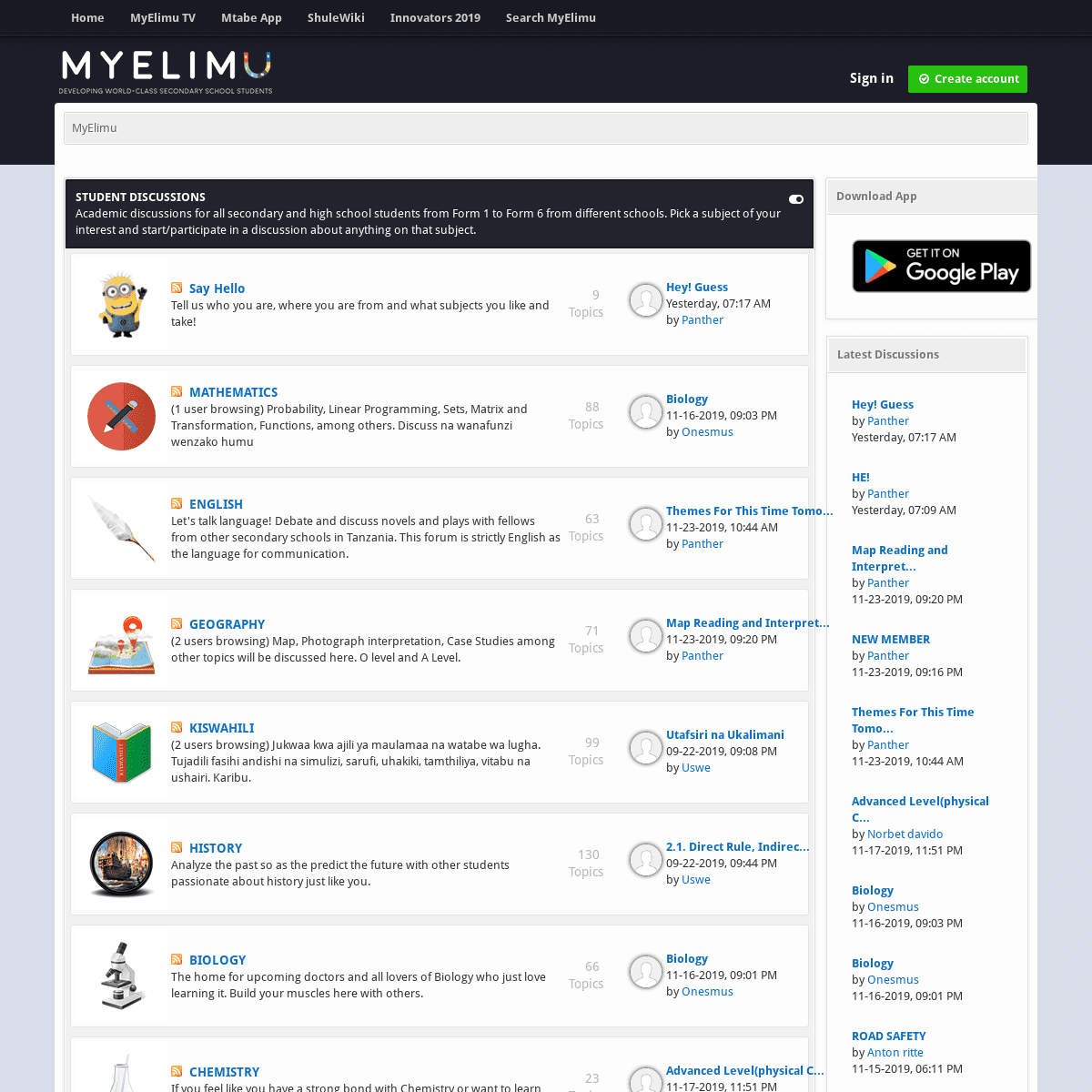 A complete backup of myelimu.com