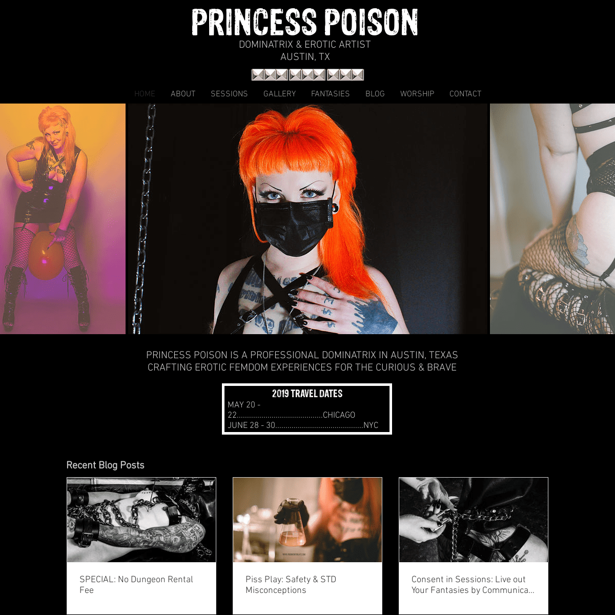 Austin Dominatrix Princess Poison - Erotic BDSM Artist