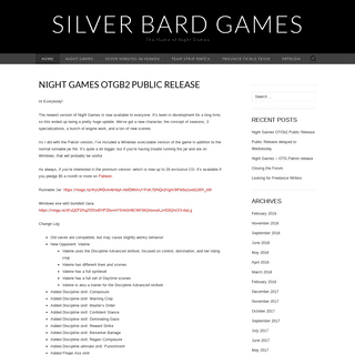 Silver Bard Games – The Home of Night Games
