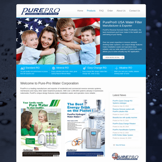 PurePro® Reverse Osmosis Water Filter Systems - Manufacturer & Exporter 