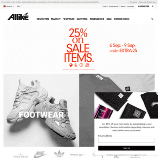 Allike Online Shop: Sneakers & Streetwear kaufen aus Hamburg | Allike Store Hamburg