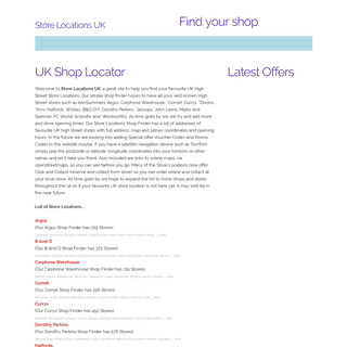 A complete backup of store-locations.co.uk