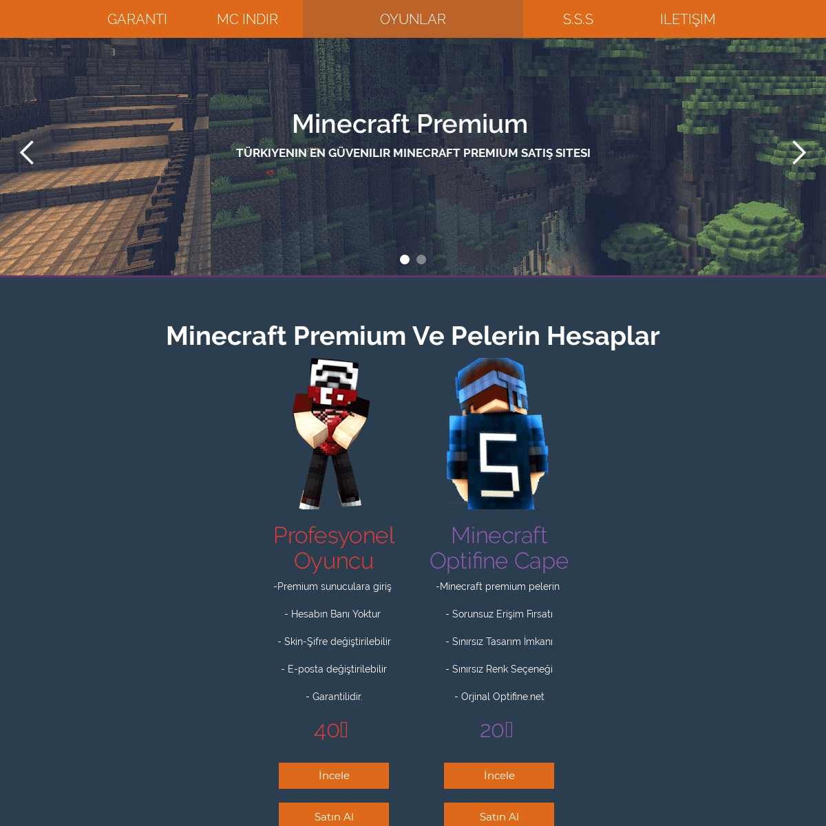Maskpazar.com - Türkiyenin En Güvenilir Minecraft Premium Sitesi