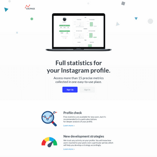 Excpage is full statistics for your instagram profile.