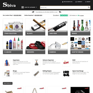 Bongs & Vaporizers To Papers Cones & Blunts All From Shiva Online