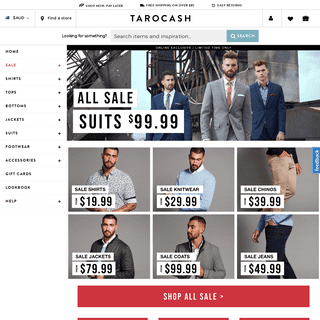 Men's Clothing & Accessories Online | Tarocash Menswear