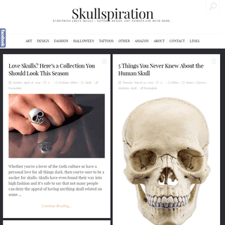 Skullspiration | Everything about skulls – tattoos, design, art, fashion and much more…