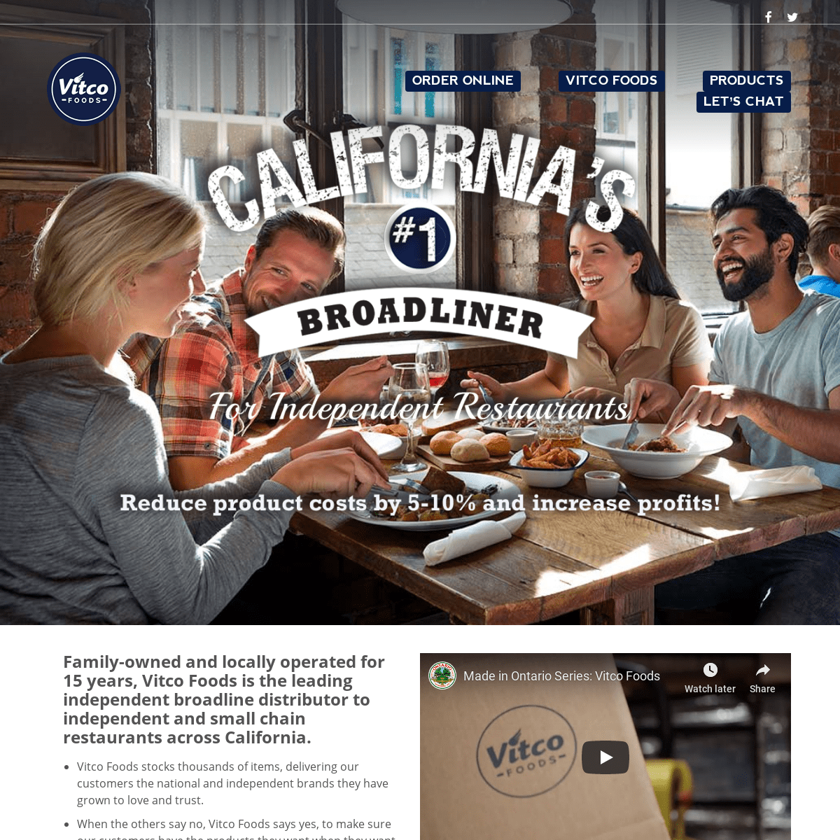 Vitco Food Services – California's #1 Broadliner for Independent Restaurants