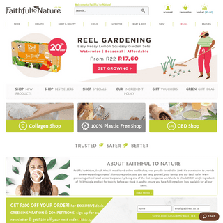 Buy Natural & Organic Foods, Products & Drinks| Faithful to Nature