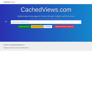 Cache View or Cached Pages of Any Website - Google Cached Pages of Any Website - CachedViews.com