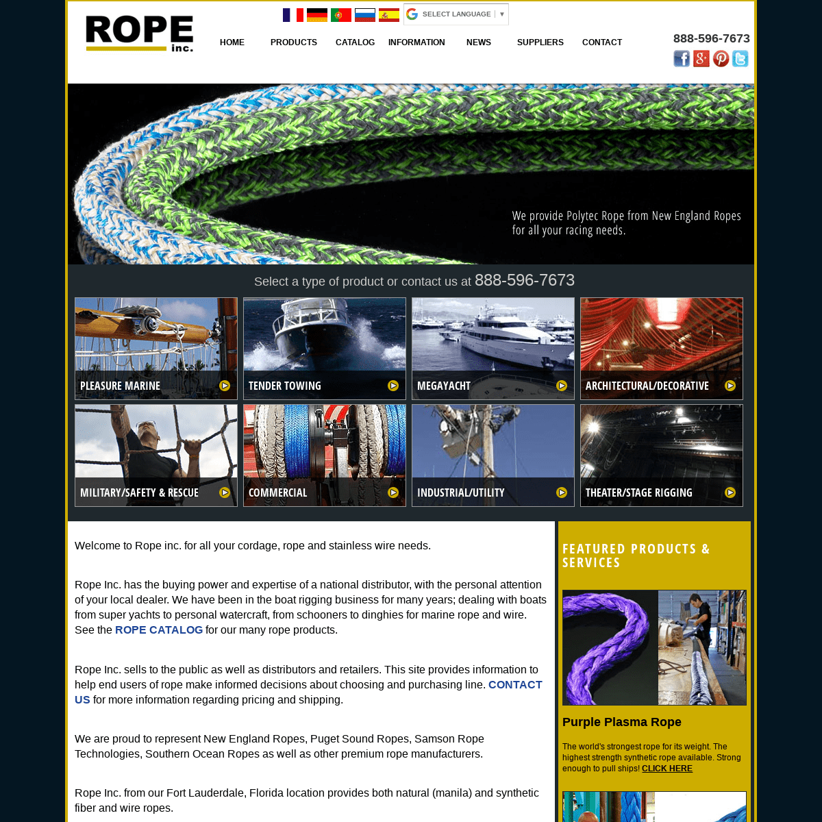 Rope Inc.- Marine | Boats | Yachts | Climbing | Architechtural