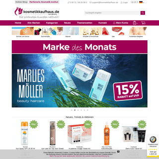 Kosmetikkaufhaus.de der Online-Shop für Kosmetik, Parfüm, Hygiene-Artikel und Nahrungsergänzung - auch Bio und Veagan.
