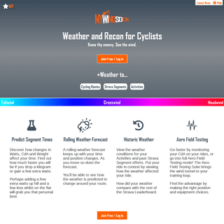 Free weather forecasts for cyclists