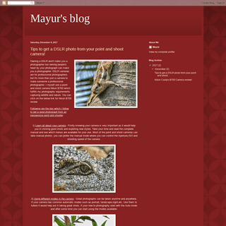 Mayur's blog