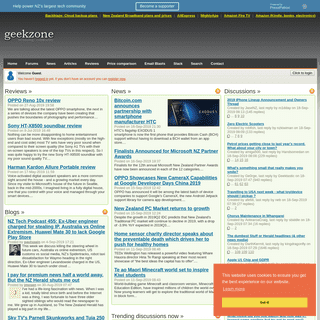 Geekzone: technology news, blogs, forums