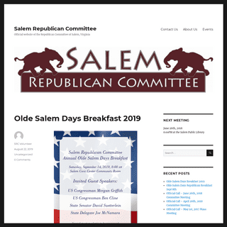 Salem Republican Committee â€“ Official website of the Republican Committee of Salem, Virginia