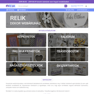 Relik.hu - Lakásdekoráció webáruház Főoldala - Stílus, Otthonra