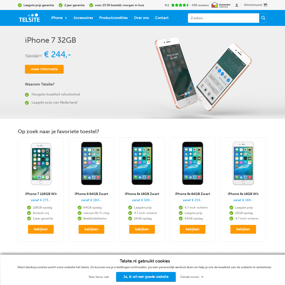 Telsite | Goedkoopste iPhones, iPads en onderdelen van Nederland!