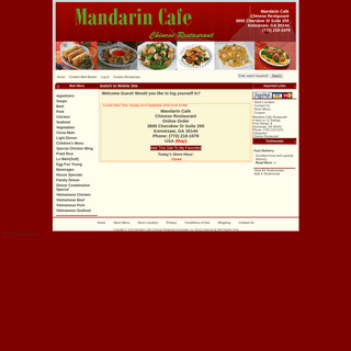 Mandarin Cafe Chinese Food Kennesaw, GA 30144 Online Order! , Fast Food Delivery.