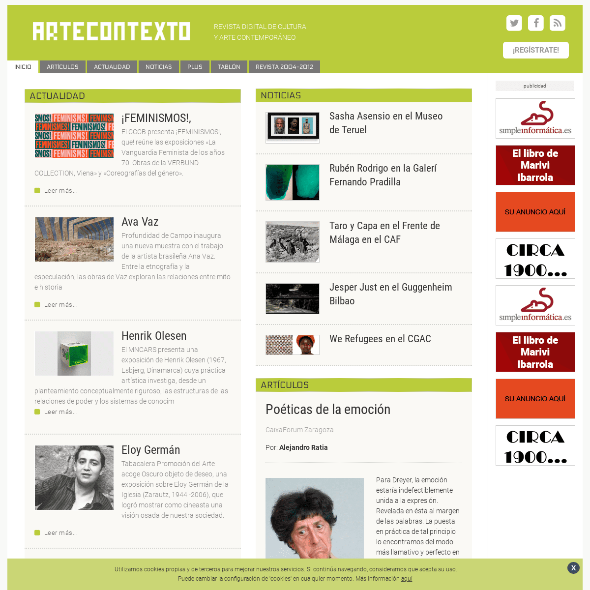 Revista digital de cultura y arte contemporaneo - ARTECONTEXTO