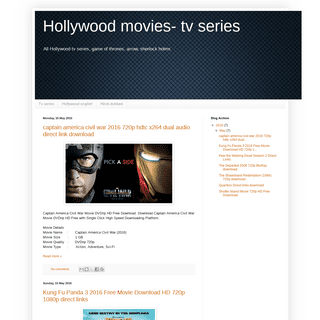 Hollywood movies- tv series