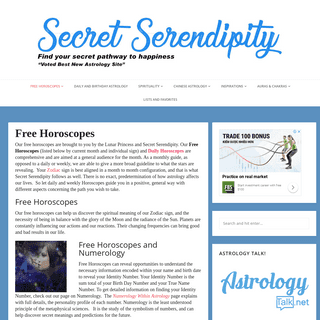 Free Horoscopes - Secret Serendipity from the Lunar Princess