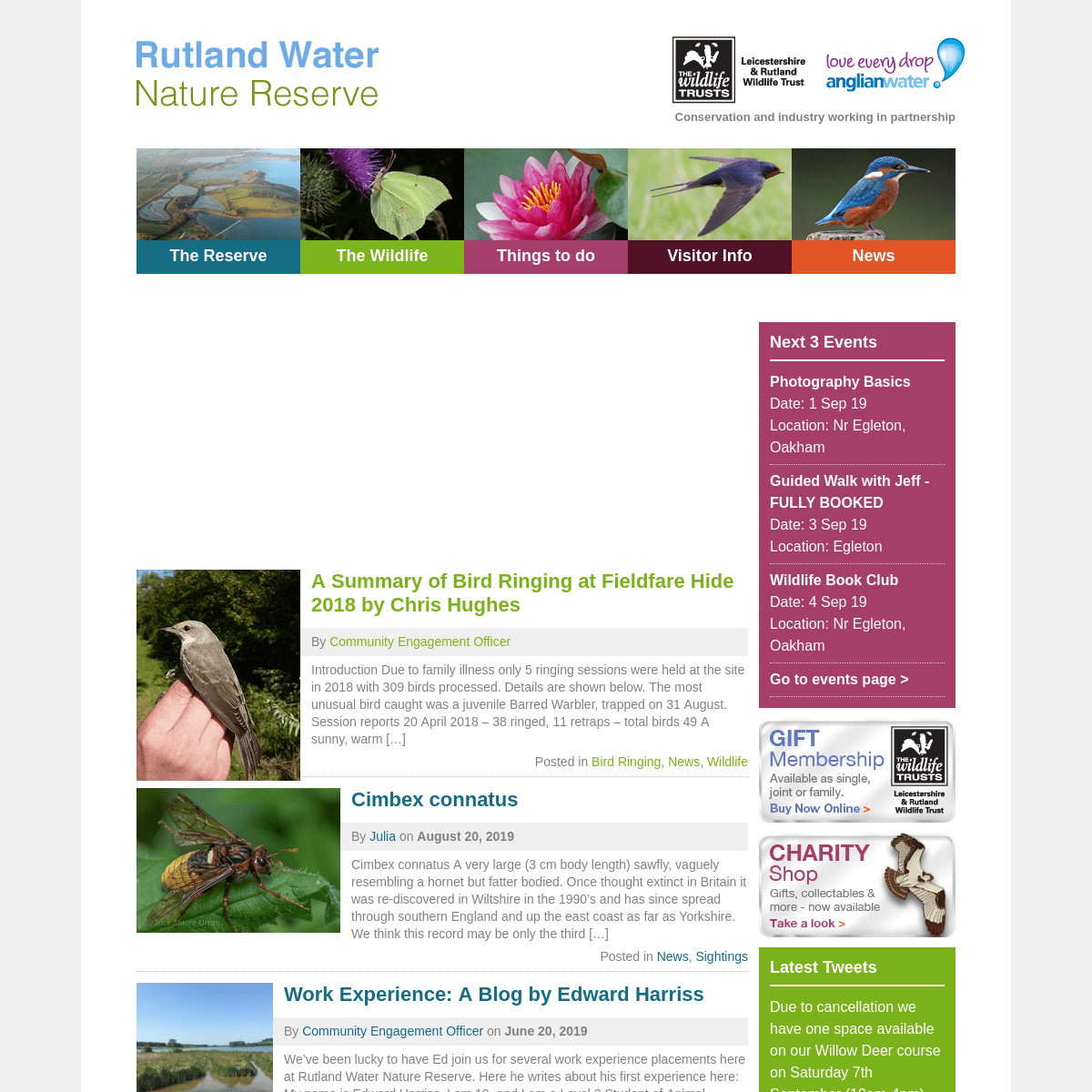 Rutland Water Nature Reserve: Conservation and industry working in partnership