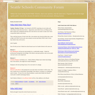 Seattle Schools Community Forum