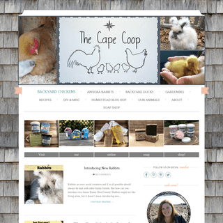 The Cape Coop - Backyard homesteading with chickens, ducks, rabbits, and gardening