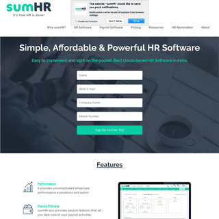 HR Software India | Human Resource Management Software- sumHR