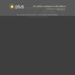 Plus Hosting - No web site configured