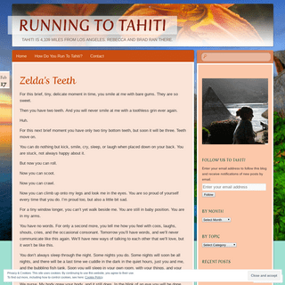 Running to Tahiti | Tahiti is 4,109 miles from Los Angeles. Rebecca and Brad ran there.